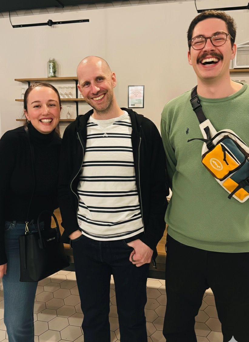 With Gökçe Efe Kaplan and Jan Oberhauser (n8n founder) at Venture Café Berlin #49