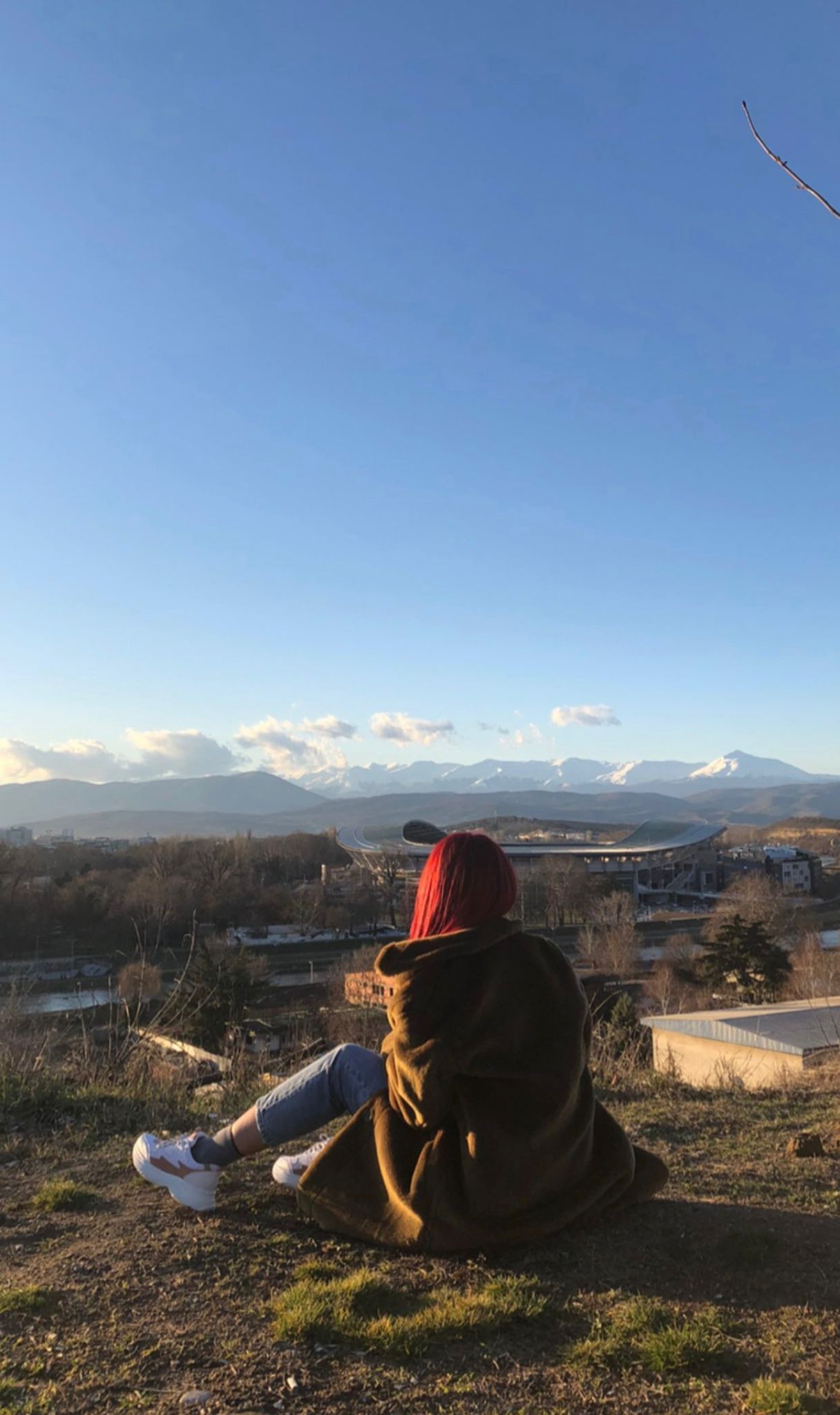 Skopje overlook with mountains in the distance